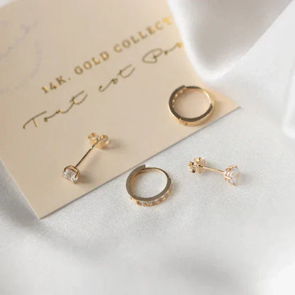 Dara Brillane Stone Earrings Set