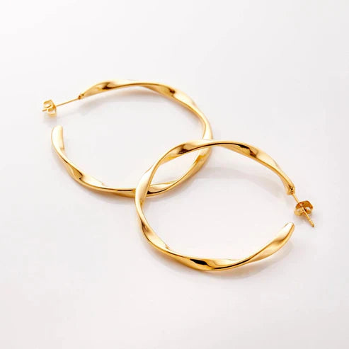 Braided Gold Hoop Earrings