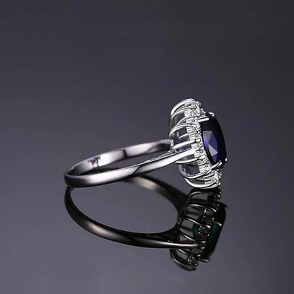 Classic Sapphire Halo Ring